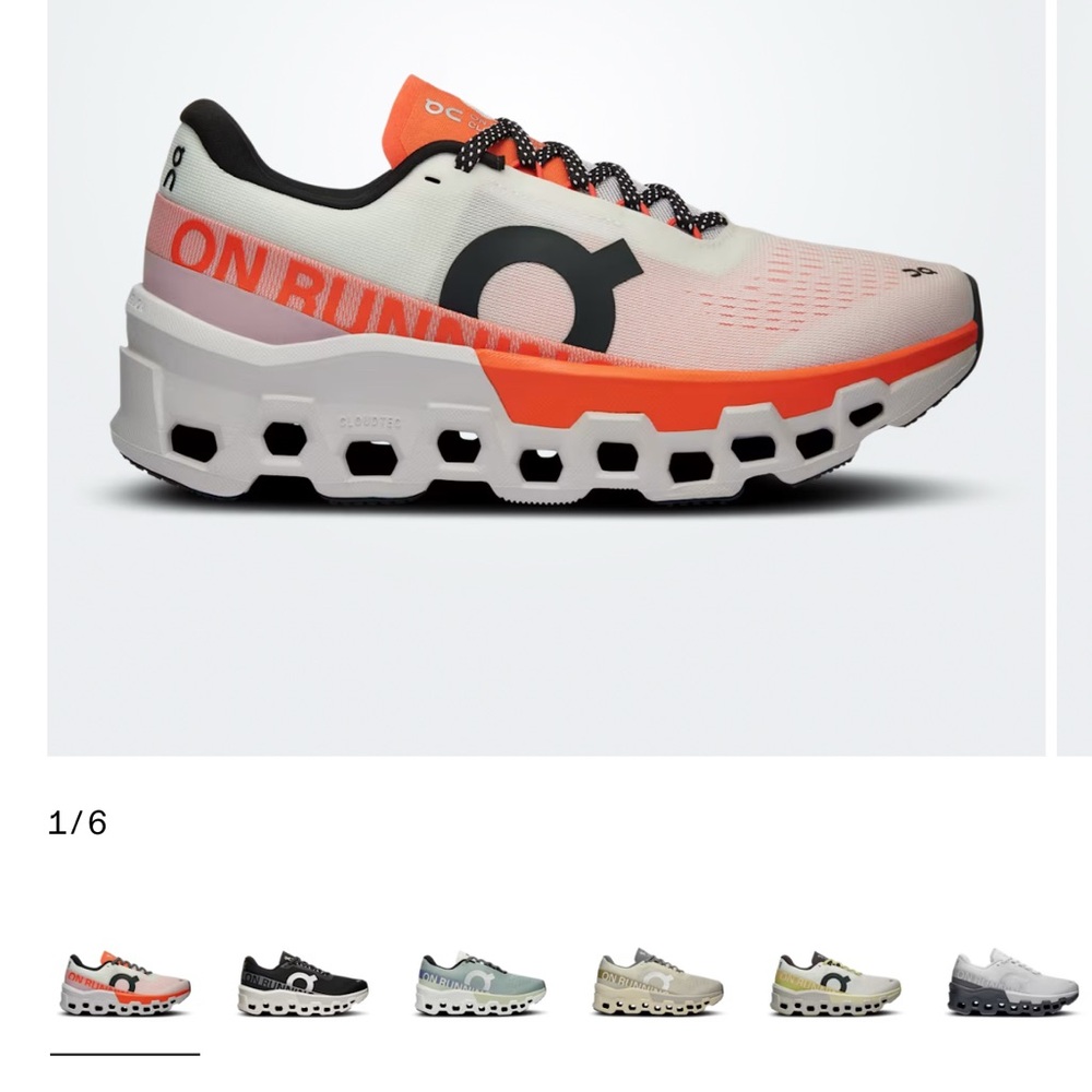 On Cloudmonster 2 - White/Flame
